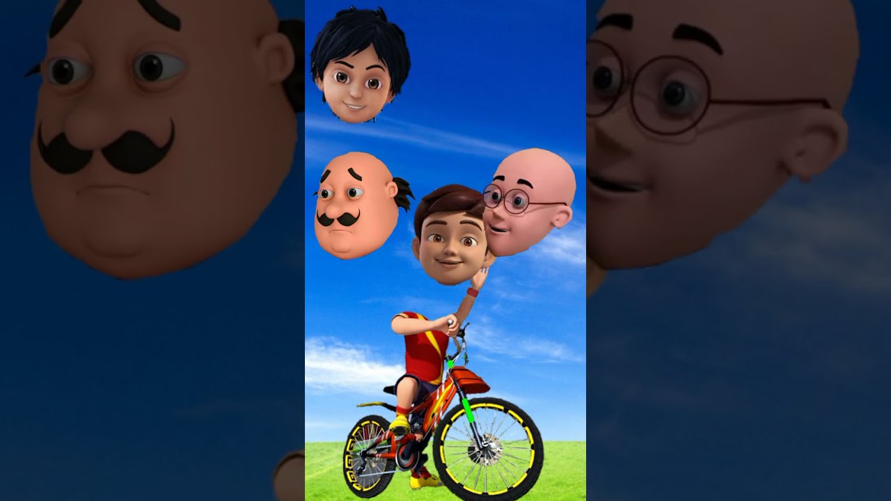 correct the right head for Shiva Cartoon |  #shorts . #shiva #motu Patlu |