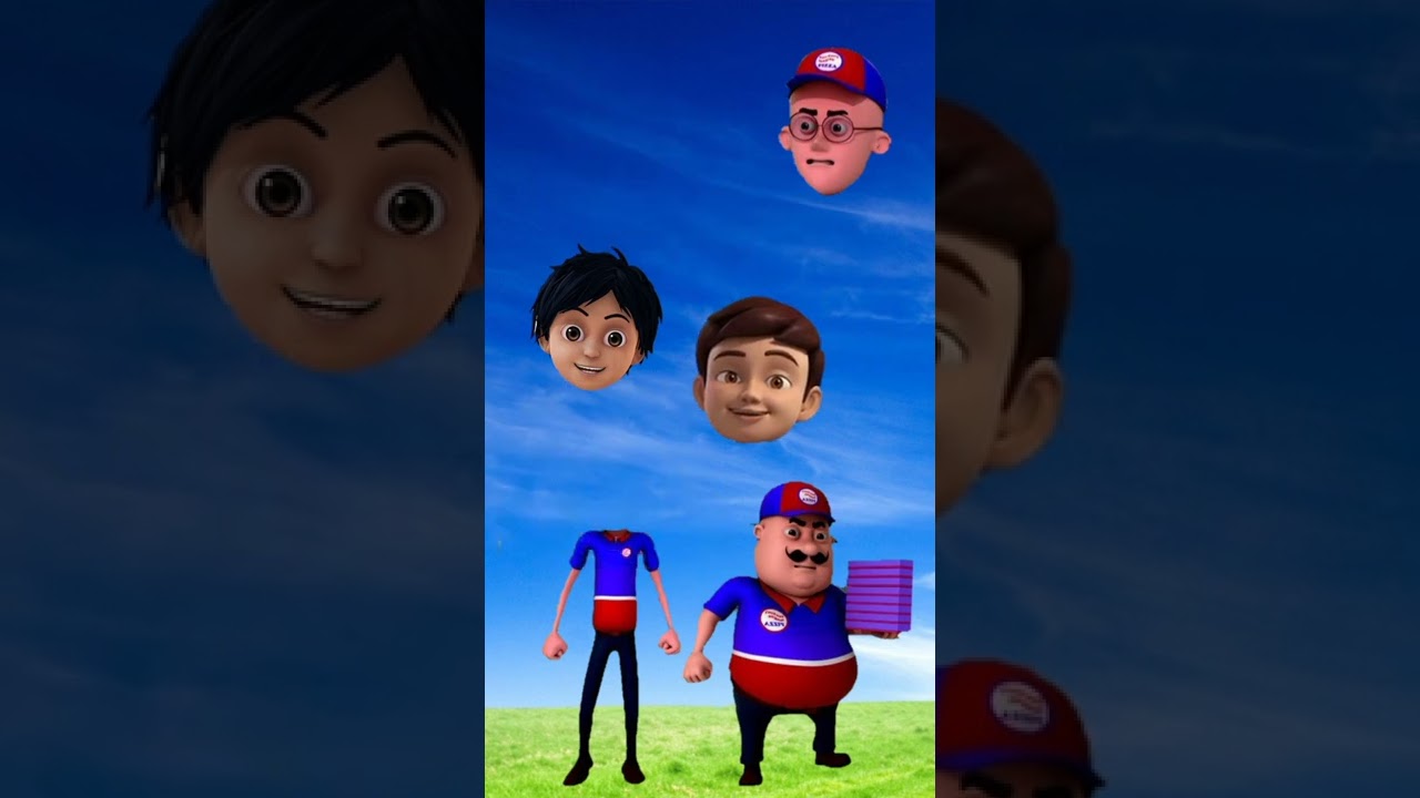 correct the right head for Motu Patlu cartoon | #shorts. #motupatlu. rudracartoon. #shivacartoon |