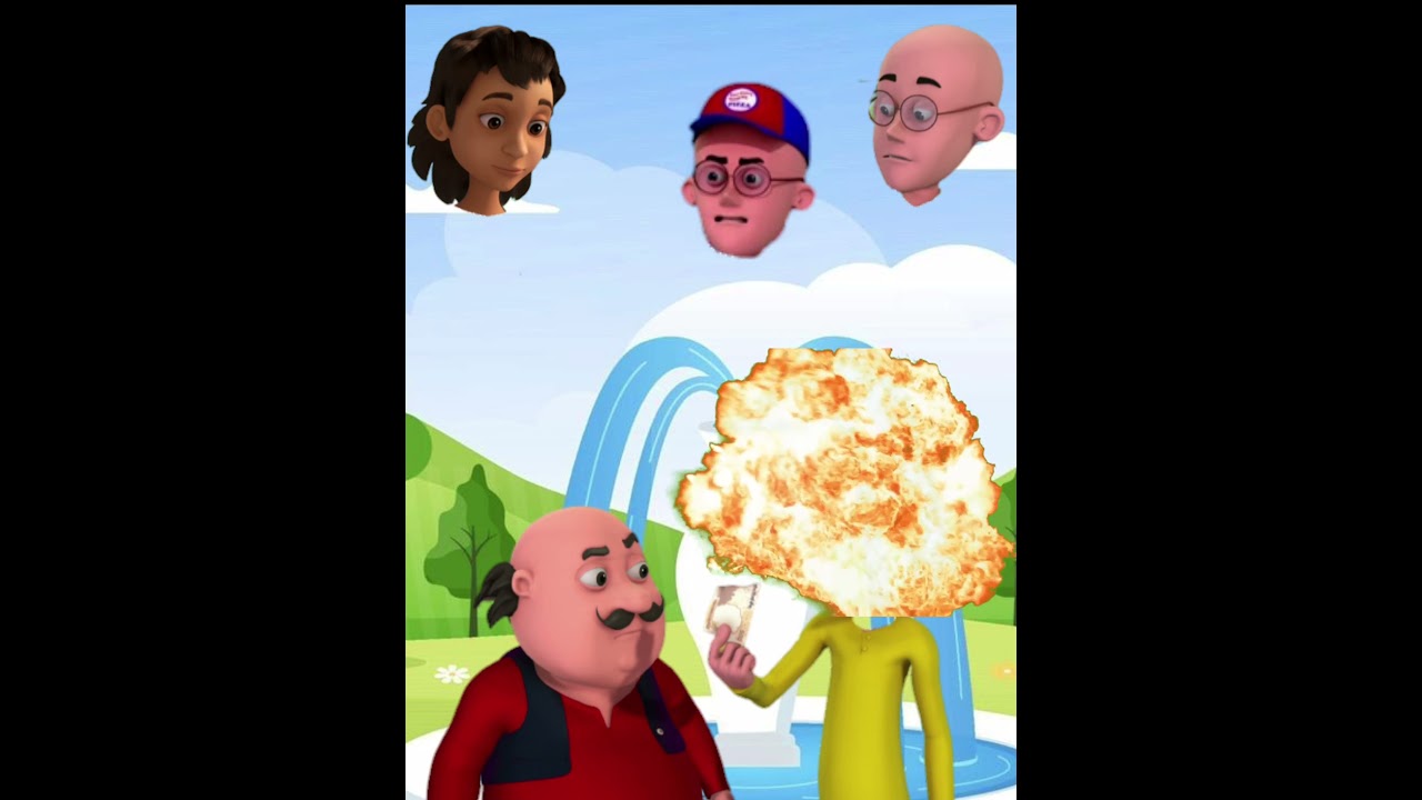 matching the right head plaza!! Motu Patlu!! #cartoon #viral #shorts