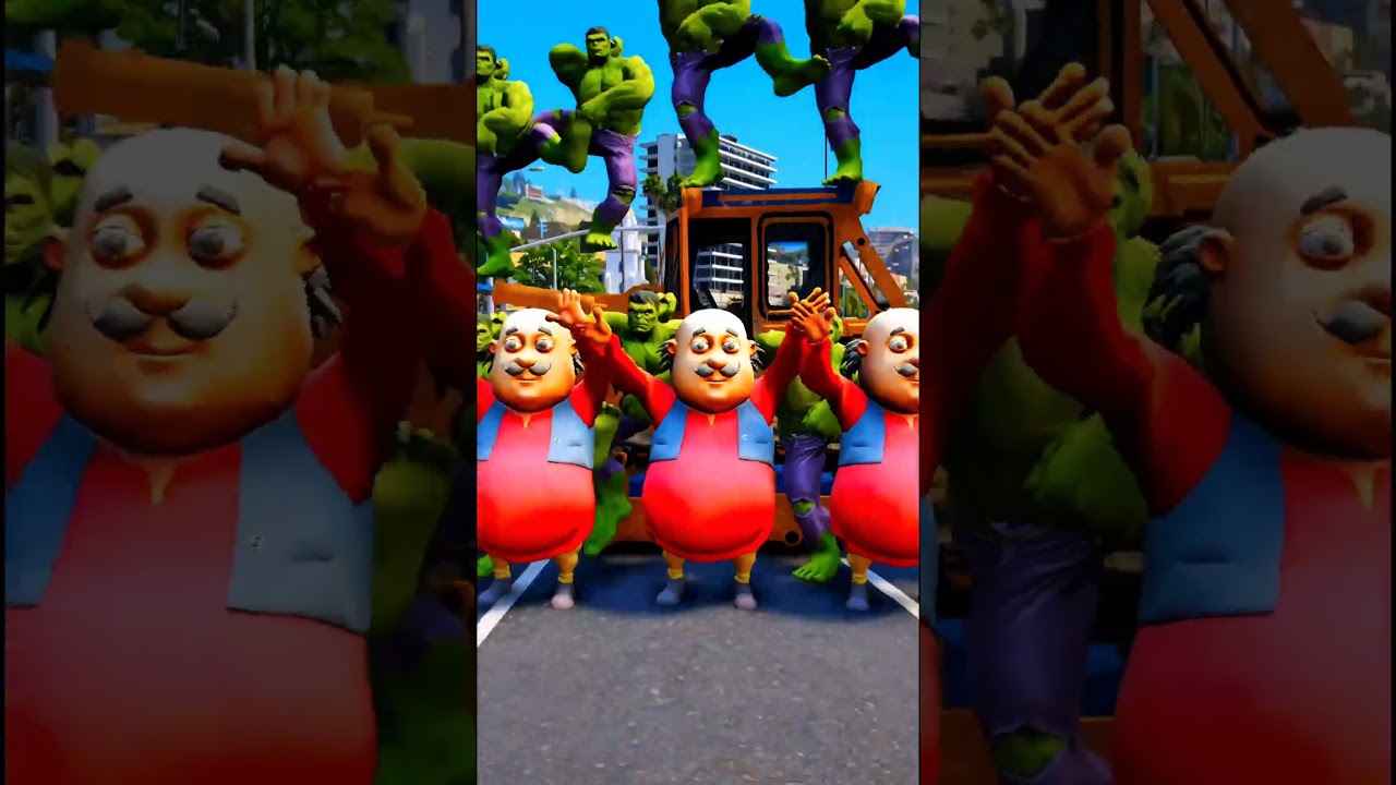 GTA V : SUPER PATLU SAVING SUPER MOTU 😘#shorts