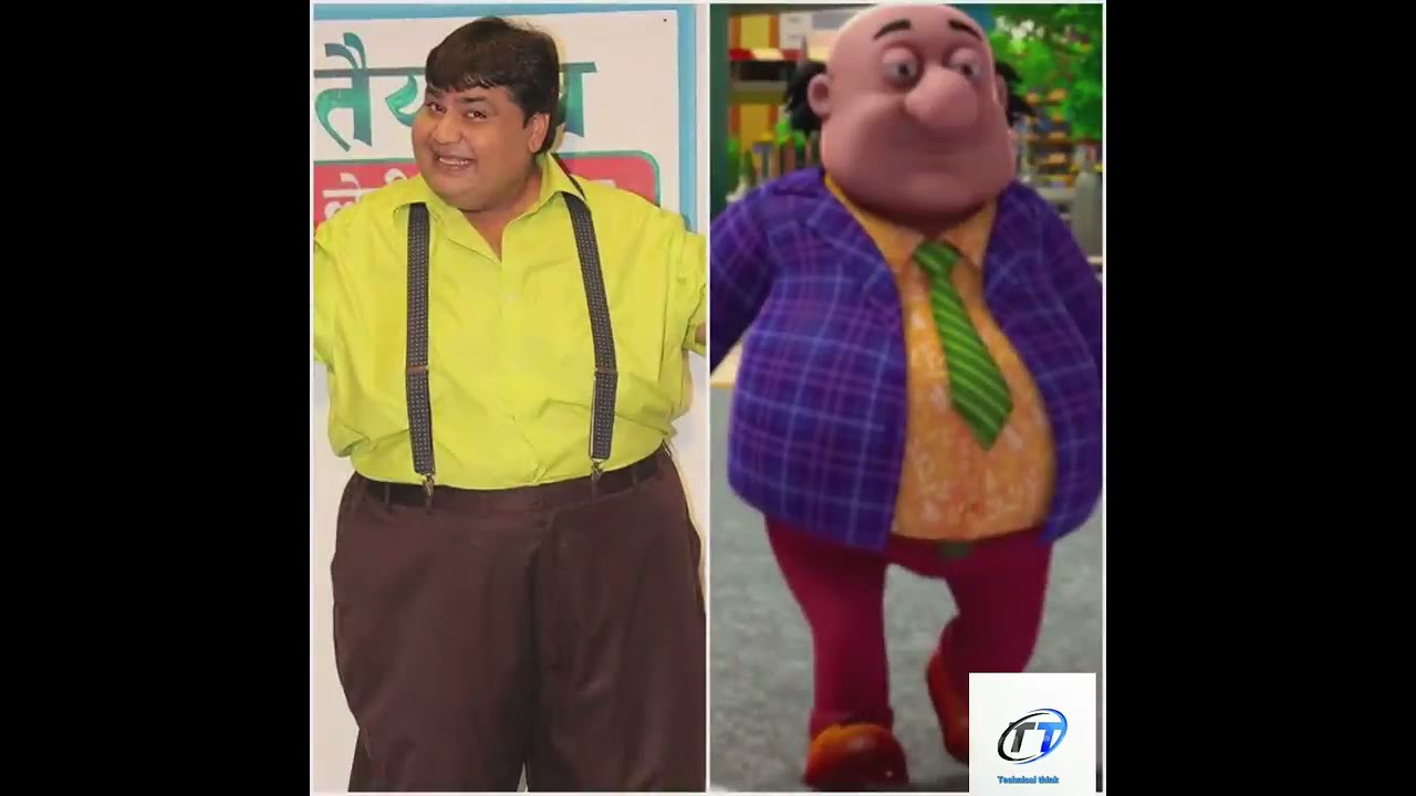 #TMKOC characters Vs #Motu aur patlu characters || YT #Shorts #viral