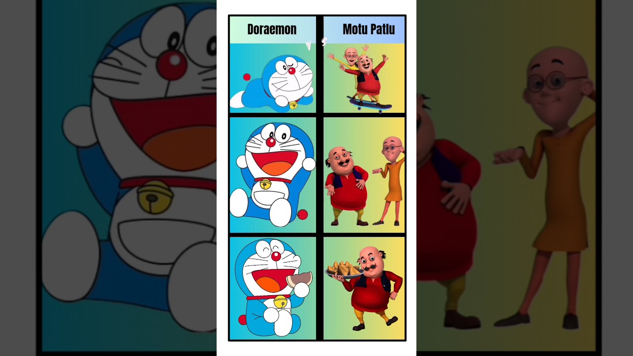 Doraemon Vs Motu Patlu 🔥#doraemon #motupatlu #shortsvideo #shorts