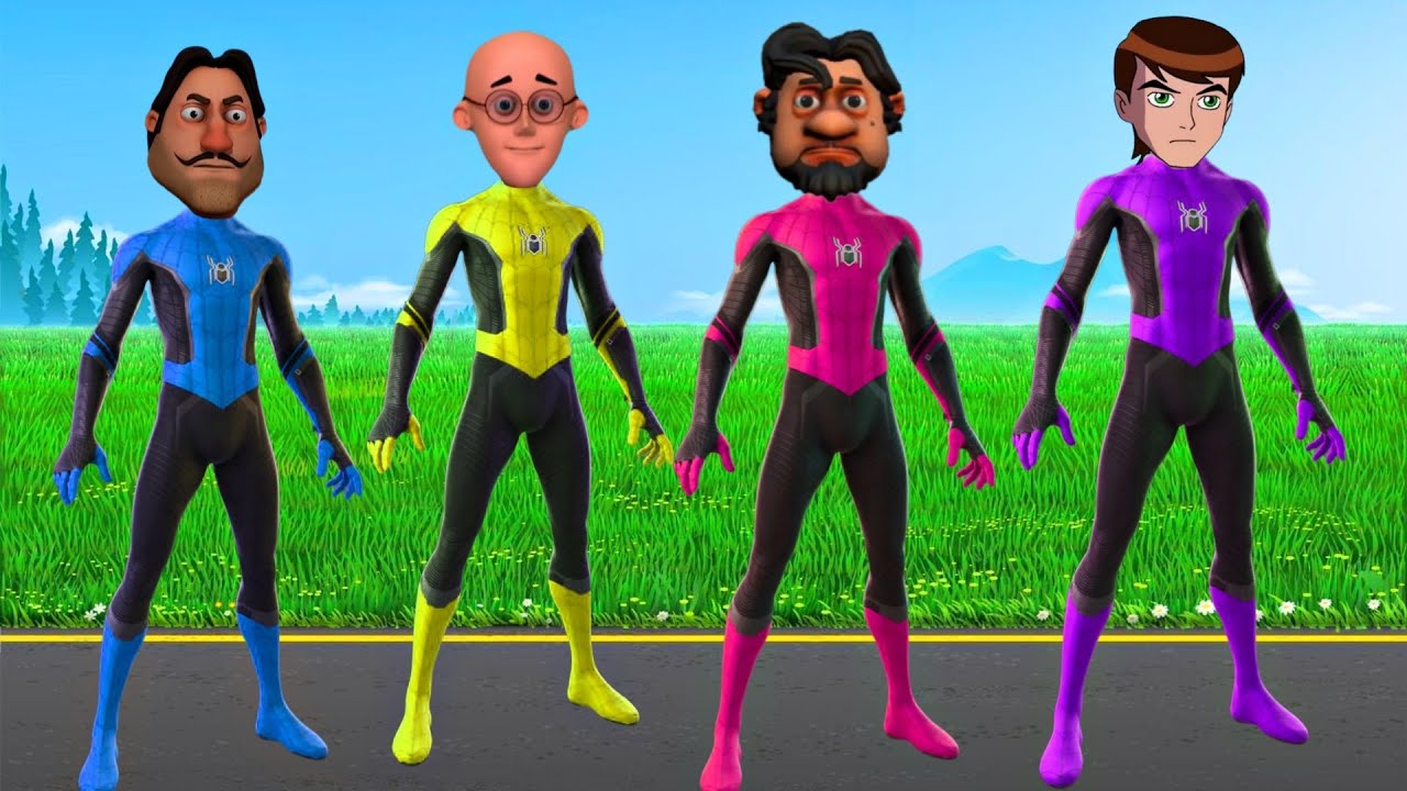 Granny tebak Gambar Spiderman Motu Patlu ||  Ban10 superheroes Avenger marvel cartoon superman