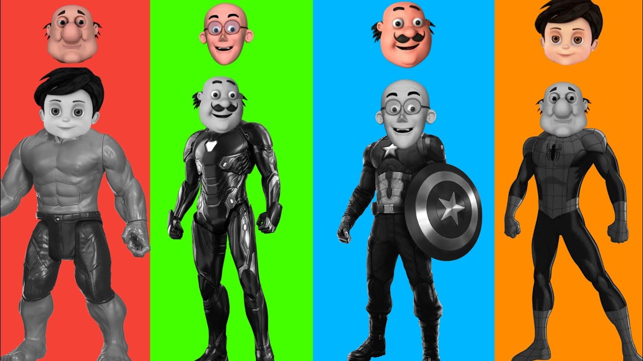 Granny Tebak Gambar | Motu Patlu Colour Blind Cartoon | Motu Patlu Fight With Hulk | Marvel | Vir