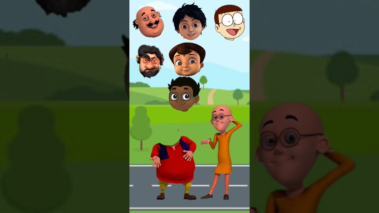 Match The Right Head  | Motu Patlu | Shiva | Cartoon | Wrong Head Puzzle | #wrongheads