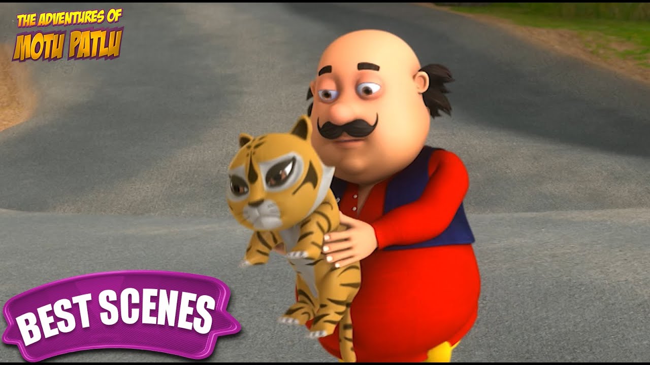 Tiger Ka Chota Bachha | Motu Patlu Best Scenes | Cartoon for kids | Popular Cartoon for kids