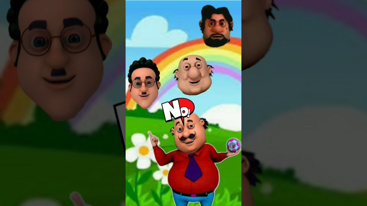 motu patlu wrong heads puzzle | dr_jhatka head puzzle funny cartoon game | #shorts | #motupatlu