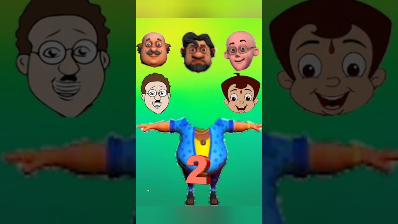 Match The Head motu Patlu Cartoon network video #shorts #motupatlu