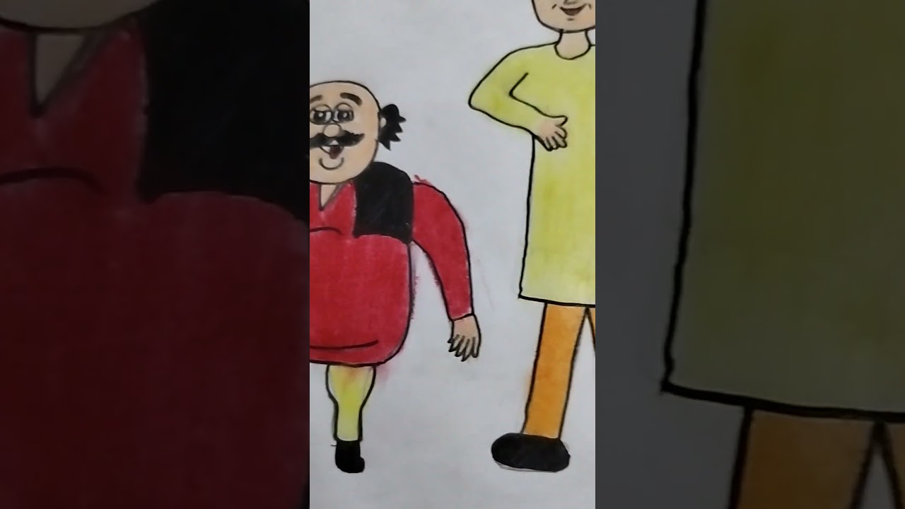 Motu Patlu cartoon# drawing# YouTube shorts#🥰.