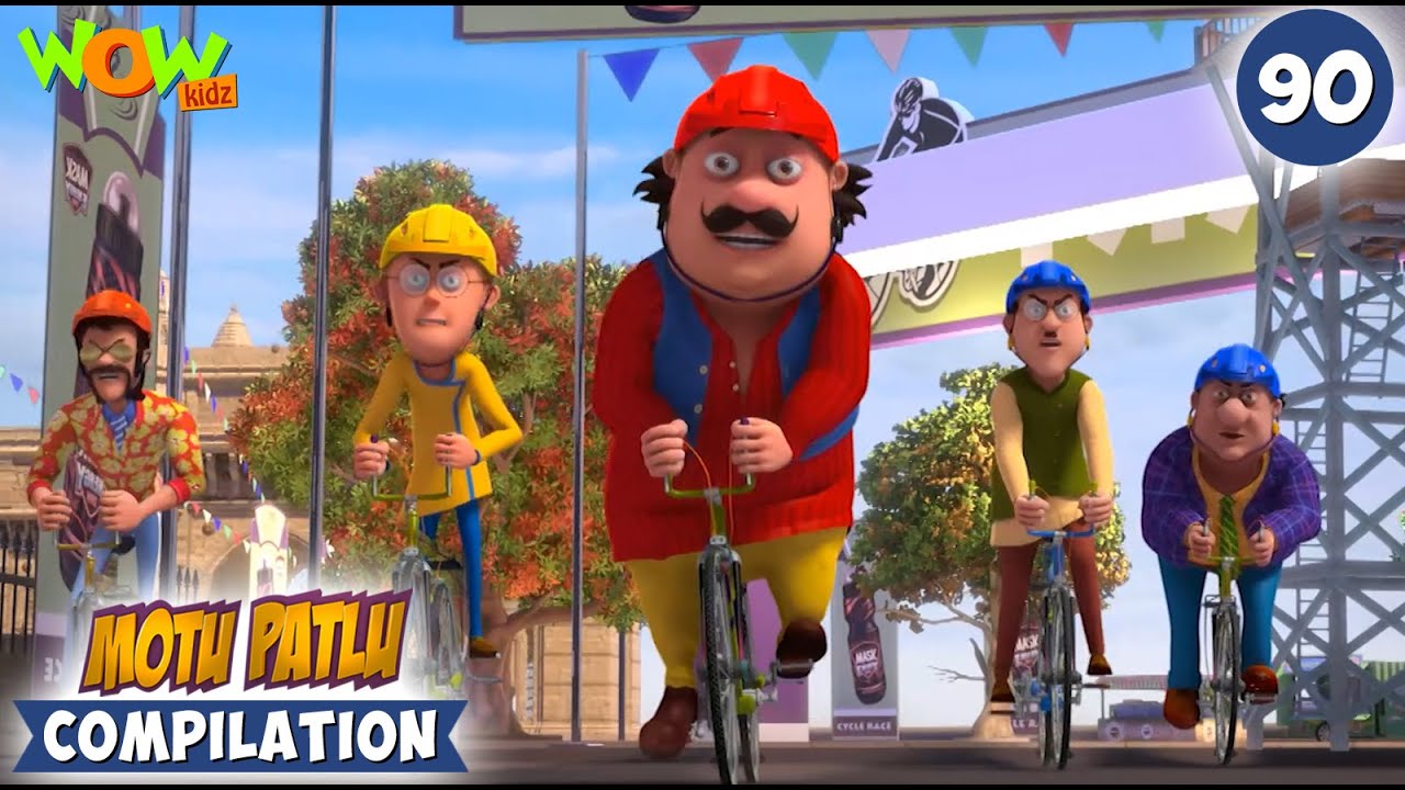 Cycle Race Motu | Motu Patlu Season 13 – Compilation 90 | Motu Patlu New | Cartoons For Kids |#spot