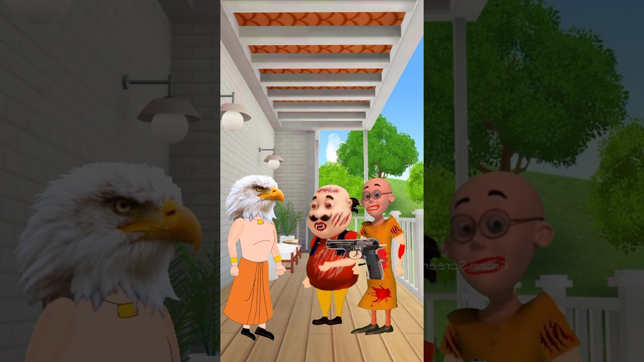 Motu Patlu Bane bhoot chota bheem ko mara #motupatlu #bhoot  #cartoon #shortvideos #motupatlucartoon