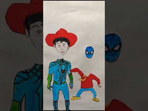 Cartoon 💙 Spiderman funny clip 🤣🤩#littlesingham #drawing #motupatlu #spiderman #batman