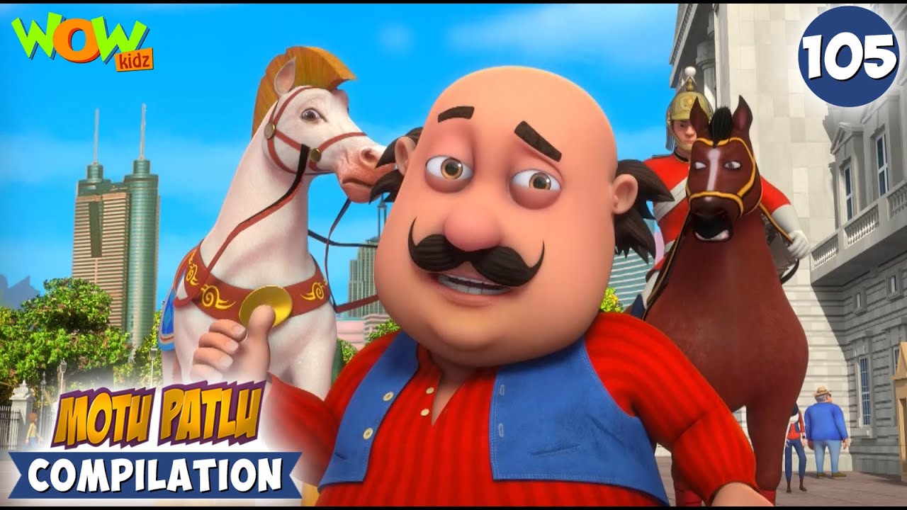 Horse of London | Motu Patlu Season 13 – Compilation 105 | Motu Patlu New | Cartoons For Kids |#spot